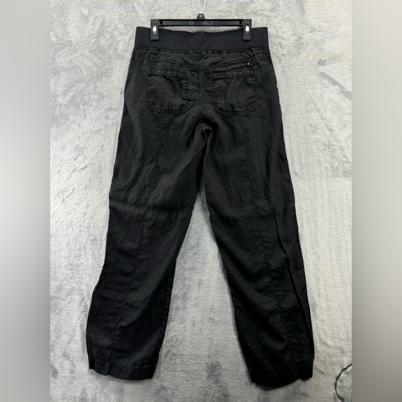 Athleta Reverie Black Linen Pants Womens Size 6 Lagenlook Loose Relaxed Casual - Picture 10 of 16